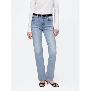 GAP Women's High Rise ’90s Slim Straight Jeans Size 28/6R In Light Indigo Wash